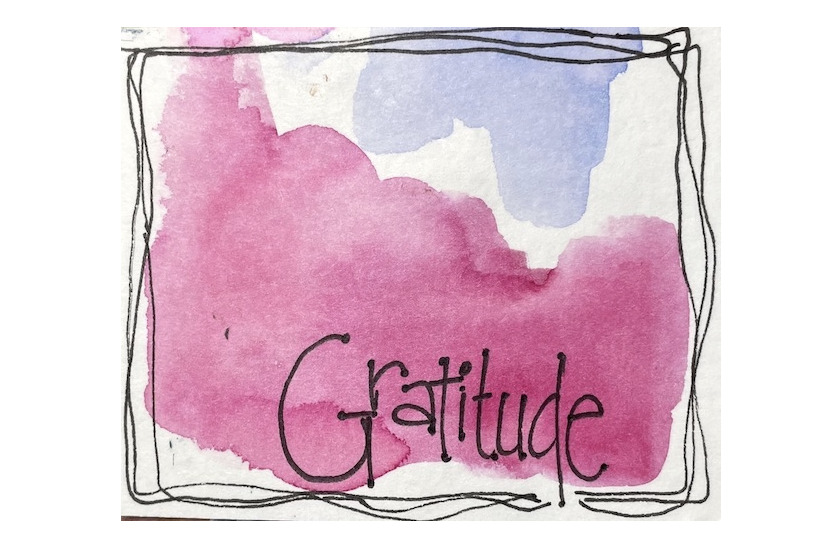 Colorful gratitude journal header