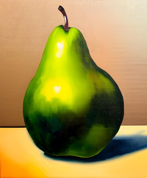 example of acrylic painting pear