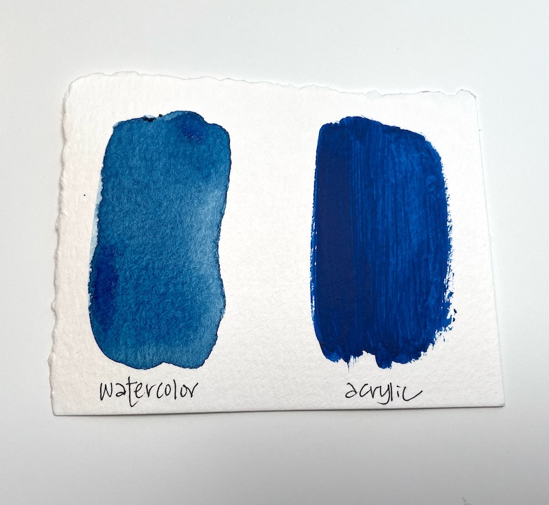 example of the Difference between Acrylics and Watercolors